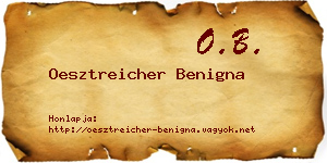 Oesztreicher Benigna névjegykártya